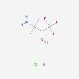 molecular formula C5H11ClF3NO B3016854 3-氨基-1,1,1-三氟-3-甲基丁醇盐酸盐 CAS No. 156990-55-5