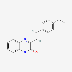 molecular formula C20H20N2O B3016856 (E)-3-(4-isopropylstyryl)-1-methylquinoxalin-2(1H)-one CAS No. 867135-89-5