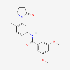 molecular formula C20H22N2O4 B3016858 3,5-dimethoxy-N-(4-methyl-3-(2-oxopyrrolidin-1-yl)phenyl)benzamide CAS No. 941933-89-7