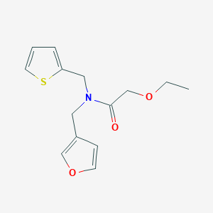 molecular formula C14H17NO3S B3016862 2-乙氧基-N-(呋喃-3-基甲基)-N-(噻吩-2-基甲基)乙酰胺 CAS No. 1428357-09-8