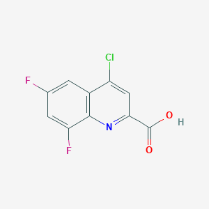 molecular formula C10H4ClF2NO2 B3016878 4-氯-6,8-二氟喹啉-2-羧酸 CAS No. 902742-65-8