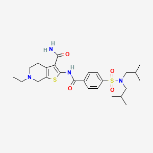 2-(4-(N,N-diisobutylsulfamoyl)benzamido)-6-ethyl-4,5,6,7-tetrahydrothieno[2,3-c]pyridine-3-carboxamide