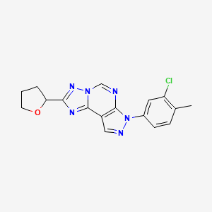 7-(3-chloro-4-methylphenyl)-2-(tetrahydrofuran-2-yl)-7H-pyrazolo[4,3-e][1,2,4]triazolo[1,5-c]pyrimidine