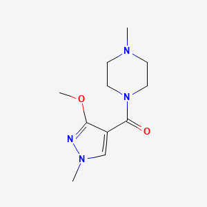 molecular formula C11H18N4O2 B3016884 (3-methoxy-1-methyl-1H-pyrazol-4-yl)(4-methylpiperazin-1-yl)methanone CAS No. 1014049-12-7