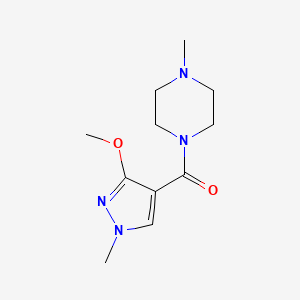 molecular formula C11H18N4O2 B3016884 (3-甲氧基-1-甲基-1H-吡唑-4-基)(4-甲基哌嗪-1-基)甲酮 CAS No. 1014049-12-7