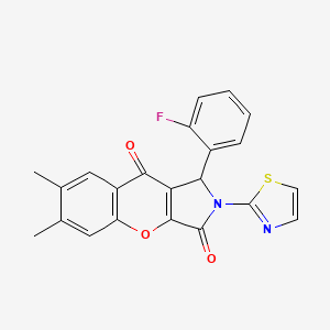 1-(2-Fluorophenyl)-6,7-dimethyl-2-(thiazol-2-yl)-1,2-dihydrochromeno[2,3-c]pyrrole-3,9-dione