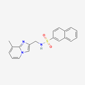 molecular formula C19H17N3O2S B3016887 N-((8-methylimidazo[1,2-a]pyridin-2-yl)methyl)naphthalene-2-sulfonamide CAS No. 868972-56-9