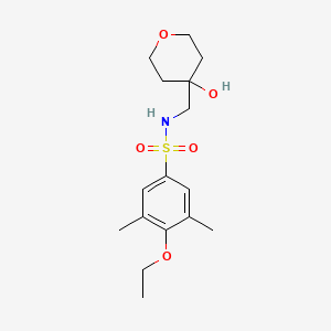molecular formula C16H25NO5S B3016897 4-乙氧基-N-((4-羟基四氢-2H-吡喃-4-基)甲基)-3,5-二甲基苯磺酰胺 CAS No. 1351641-94-5