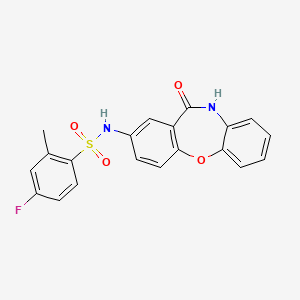 4-fluoro-2-methyl-N-(11-oxo-10,11-dihydrodibenzo[b,f][1,4]oxazepin-2-yl)benzenesulfonamide