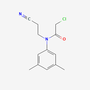 molecular formula C13H15ClN2O B3016923 2-chloro-N-(2-cyanoethyl)-N-(3,5-dimethylphenyl)acetamide CAS No. 730949-59-4