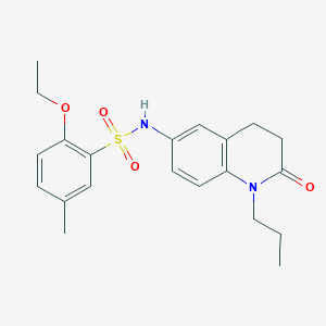molecular formula C21H26N2O4S B3016928 2-ethoxy-5-methyl-N-(2-oxo-1-propyl-1,2,3,4-tetrahydroquinolin-6-yl)benzenesulfonamide CAS No. 946270-20-8