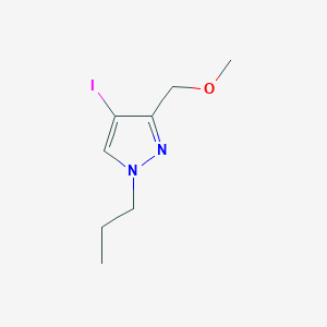molecular formula C8H13IN2O B3016939 4-碘-3-(甲氧基甲基)-1-丙基-1H-吡唑 CAS No. 1855951-14-2
