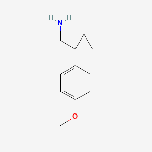 molecular formula C11H15NO B3016959 [1-(4-Methoxyphenyl)cyclopropyl]methanamine CAS No. 75180-45-9