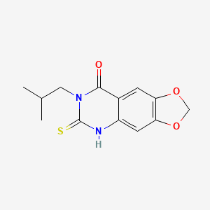 molecular formula C13H14N2O3S B3016960 7-异丁基-6-硫代-6,7-二氢[1,3]二氧杂环[4,5-g]喹唑啉-8(5H)-酮 CAS No. 1370595-03-1