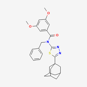 molecular formula C28H31N3O3S B3016981 N-[5-(1-adamantyl)-1,3,4-thiadiazol-2-yl]-N-benzyl-3,5-dimethoxybenzamide CAS No. 392320-65-9