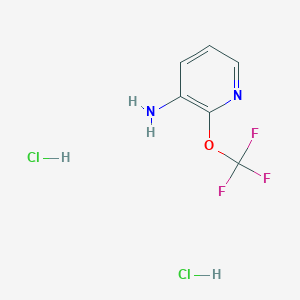 molecular formula C6H7Cl2F3N2O B3016985 2-(Trifluoromethoxy)pyridin-3-amine dihydrochloride CAS No. 1707361-68-9