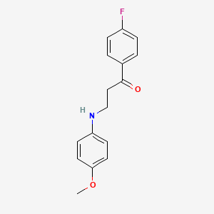 molecular formula C16H16FNO2 B3016993 1-(4-Fluorophenyl)-3-(4-methoxyanilino)-1-propanone CAS No. 37155-08-1
