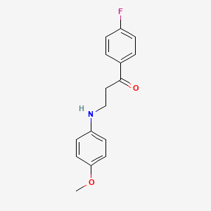 molecular formula C16H16FNO2 B3016993 1-(4-氟苯基)-3-(4-甲氧基苯胺基)-1-丙酮 CAS No. 37155-08-1