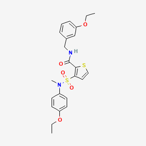 molecular formula C23H26N2O5S2 B3017000 N-(3-乙氧基苄基)-3-[(4-乙氧基苯基)(甲基)磺酰基]噻吩-2-甲酰胺 CAS No. 1251693-30-7