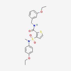 molecular formula C23H26N2O5S2 B3017000 N-(3-ethoxybenzyl)-3-[(4-ethoxyphenyl)(methyl)sulfamoyl]thiophene-2-carboxamide CAS No. 1251693-30-7