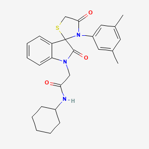 molecular formula C26H29N3O3S B3017002 N-环己基-2-(3'-(3,5-二甲苯基)-2,4'-二氧代螺[吲哚啉-3,2'-噻唑烷]-1-基)乙酰胺 CAS No. 894564-64-8