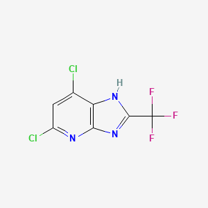 molecular formula C7H2Cl2F3N3 B3017003 5,7-二氯-2-(三氟甲基)-1H-咪唑并[4,5-b]吡啶 CAS No. 2089311-29-3