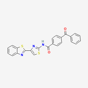 molecular formula C24H15N3O2S2 B3017015 N-(4-(苯并[d]噻唑-2-基)噻唑-2-基)-4-苯甲酰苯甲酰胺 CAS No. 397288-90-3