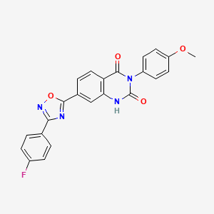 7-[3-(4-fluorophenyl)-1,2,4-oxadiazol-5-yl]-3-(4-methoxyphenyl)quinazoline-2,4(1H,3H)-dione