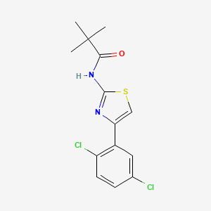 N-[4-(2,5-dichlorophenyl)-1,3-thiazol-2-yl]-2,2-dimethylpropanamide