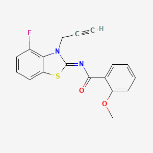 N-(4-fluoro-3-prop-2-ynyl-1,3-benzothiazol-2-ylidene)-2-methoxybenzamide