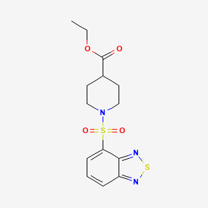 molecular formula C14H17N3O4S2 B3017039 Ethyl 1-(2,1,3-benzothiadiazol-4-ylsulfonyl)piperidine-4-carboxylate CAS No. 313685-07-3