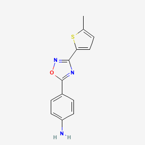 4-[3-(5-Methylthiophen-2-yl)-1,2,4-oxadiazol-5-yl]aniline