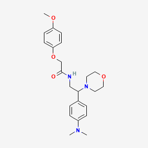 molecular formula C23H31N3O4 B3017044 N-(2-(4-(dimethylamino)phenyl)-2-morpholinoethyl)-2-(4-methoxyphenoxy)acetamide CAS No. 1005305-28-1