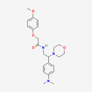 molecular formula C23H31N3O4 B3017044 N-(2-(4-(二甲氨基)苯基)-2-吗啉基乙基)-2-(4-甲氧基苯氧基)乙酰胺 CAS No. 1005305-28-1