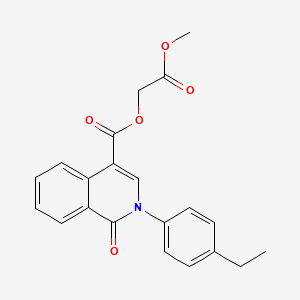 molecular formula C21H19NO5 B3017048 2-Methoxy-2-oxoethyl 2-(4-ethylphenyl)-1-oxo-1,2-dihydroisoquinoline-4-carboxylate CAS No. 1226438-33-0