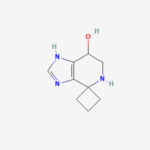 molecular formula C9H13N3O B3017051 3',5',6',7'-Tetrahydrospiro[cyclobutane-1,4'-imidazo[4,5-c]pyridine]-7'-ol CAS No. 2138255-51-1