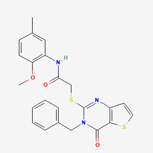 2-({3-benzyl-4-oxo-3H,4H-thieno[3,2-d]pyrimidin-2-yl}sulfanyl)-N-(2-methoxy-5-methylphenyl)acetamide
