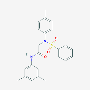 molecular formula C23H24N2O3S B301706 N-(3,5-dimethylphenyl)-2-[4-methyl(phenylsulfonyl)anilino]acetamide 