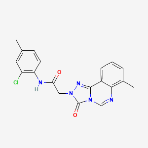 molecular formula C19H16ClN5O2 B3017064 N-(2-氯-4-甲基苯基)-2-(7-甲基-3-氧代[1,2,4]三唑并[4,3-c]喹唑啉-2(3H)-基)乙酰胺 CAS No. 1226432-75-2