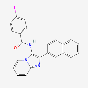 molecular formula C24H16IN3O B3017072 4-iodo-N-(2-naphthalen-2-ylimidazo[1,2-a]pyridin-3-yl)benzamide CAS No. 537020-48-7