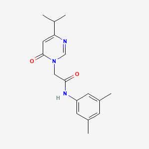 molecular formula C17H21N3O2 B3017078 N-(3,5-dimethylphenyl)-2-(4-isopropyl-6-oxopyrimidin-1(6H)-yl)acetamide CAS No. 1203053-26-2