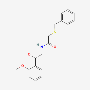 molecular formula C19H23NO3S B3017085 2-(benzylthio)-N-(2-methoxy-2-(2-methoxyphenyl)ethyl)acetamide CAS No. 1790198-03-6