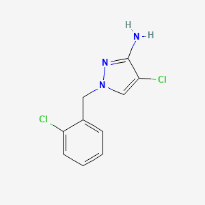 molecular formula C10H9Cl2N3 B3017088 4-chloro-1-(2-chlorobenzyl)-1H-pyrazol-3-amine CAS No. 895929-20-1