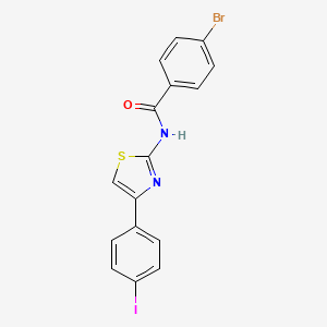 molecular formula C16H10BrIN2OS B3017090 4-bromo-N-[4-(4-iodophenyl)-1,3-thiazol-2-yl]benzamide CAS No. 317854-08-3