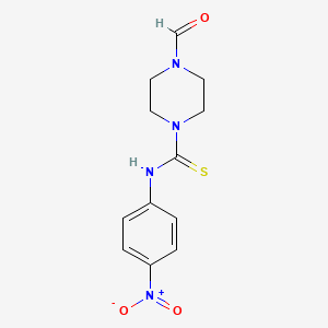 molecular formula C12H14N4O3S B3017094 4-formyl-N-(4-nitrophenyl)piperazine-1-carbothioamide CAS No. 959579-20-5