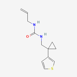 molecular formula C12H16N2OS B3017096 1-Prop-2-enyl-3-[(1-thiophen-3-ylcyclopropyl)methyl]urea CAS No. 2415469-52-0