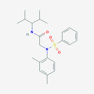 2-[2,4-dimethyl(phenylsulfonyl)anilino]-N-(1-isopropyl-2-methylpropyl)acetamide
