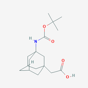 molecular formula C17H27NO4 B3017102 2-[3-[(2-Methylpropan-2-yl)oxycarbonylamino]-1-adamantyl]acetic acid CAS No. 2309448-62-0