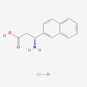 molecular formula C13H14ClNO2 B3017103 (R)-3-AMINO-3-(2-NAPHTHYL)-PROPIONIC ACID hydrochloride CAS No. 499794-71-7