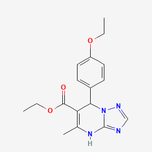 molecular formula C17H20N4O3 B3017104 Ethyl 7-(4-ethoxyphenyl)-5-methyl-4,7-dihydro-[1,2,4]triazolo[1,5-a]pyrimidine-6-carboxylate CAS No. 725217-42-5